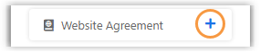 Look for the "Website Agreement" field and click the + button.